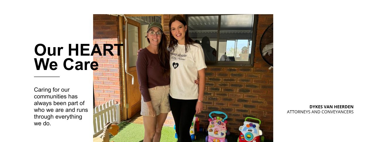 Dykes Van Heerden doing charity work